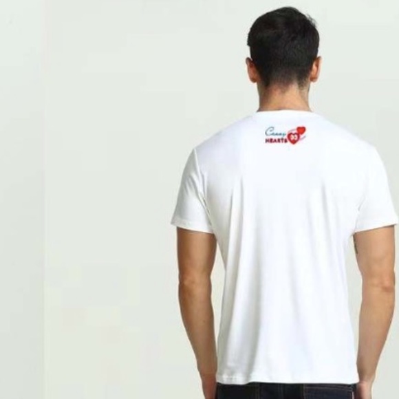 Crazy Hearts Embroidered Heart T-shirt in White - Picture 3 of 3